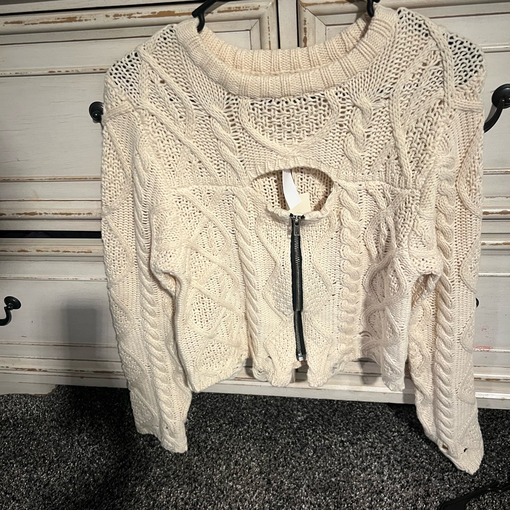 Cozy Cream Cable Knit Sweater